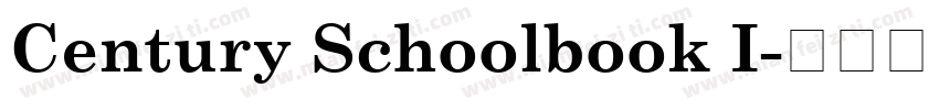 Century Schoolbook I字体转换